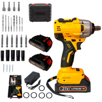 Llave de Impacto Inalámbrica 600Nm con 2 Baterías