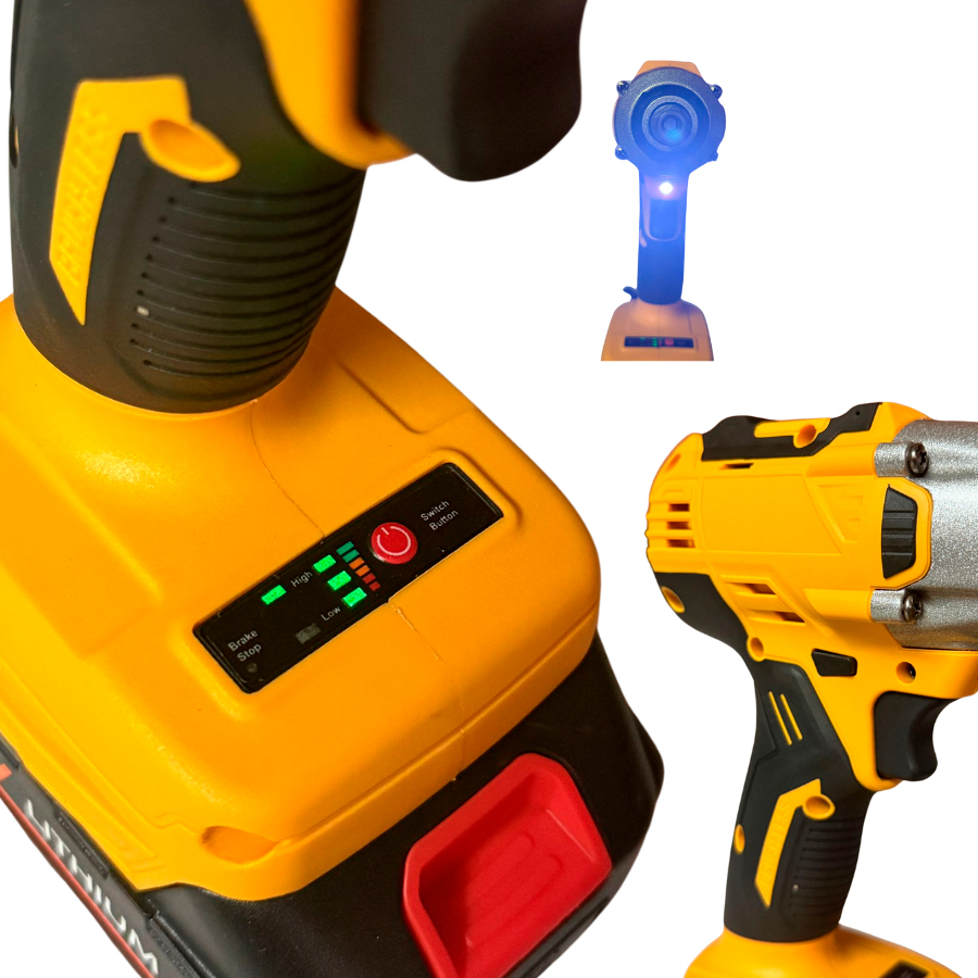 Llave de Impacto Inalámbrica 600Nm con 2 Baterías