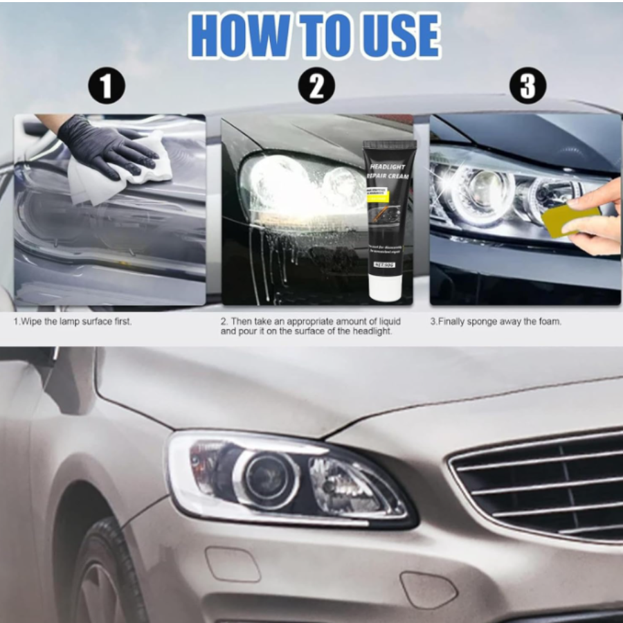 Crema Restauradora de Faros: ¡Claridad y Brillo al Instante!